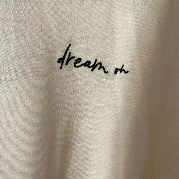 🆕 Free People Ivory Cozy Cool Girl Lounge T-Shirt M🆕 - Picture 9 of 16